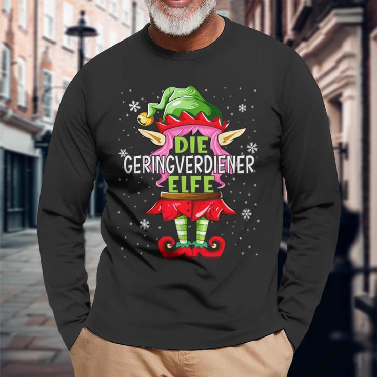 Geringverdiener Elf Christmas Family Christmas Langarmshirts Geschenke für alte Männer