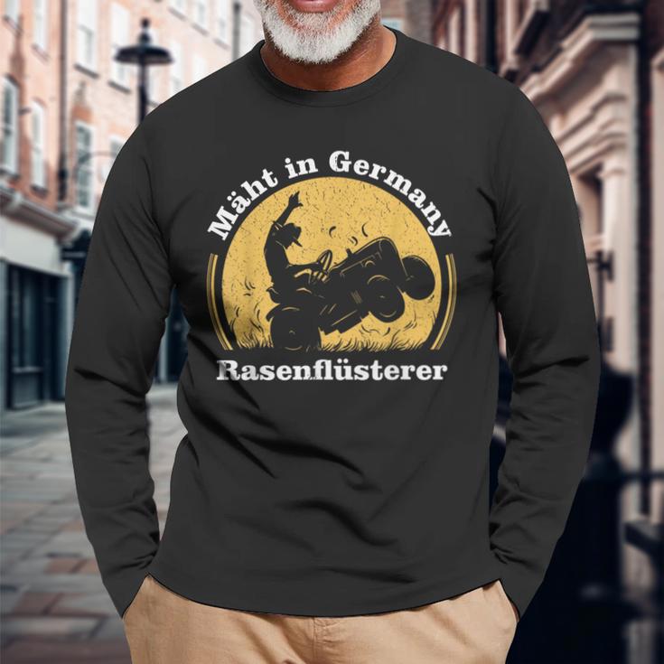 With German Lawnmower Lawn Mowing Langarmshirts Geschenke für alte Männer