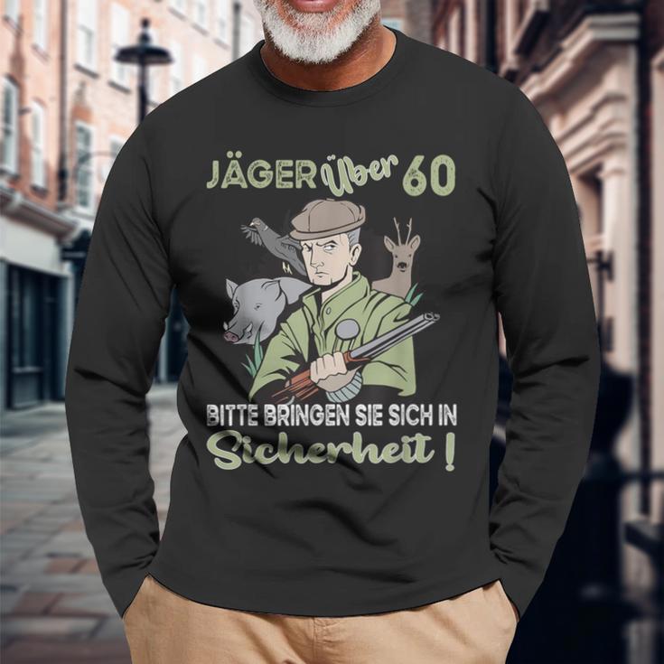 Hunter Birthday Over 60 Years Langarmshirts Geschenke für alte Männer