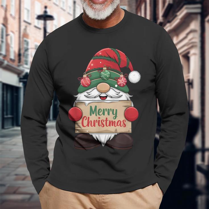 Gnome Christmas Santa Claus Costume Merry Christmas Gnome Langarmshirts Geschenke für alte Männer