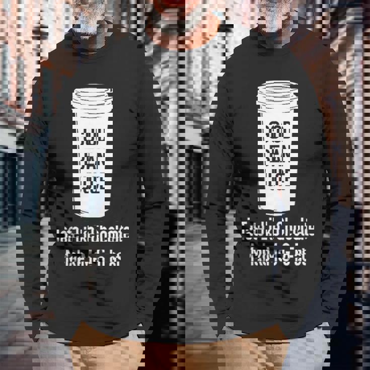 Good Bean Juice Coffee Meme Joke Long Sleeve T-Shirt Gifts for Old Men