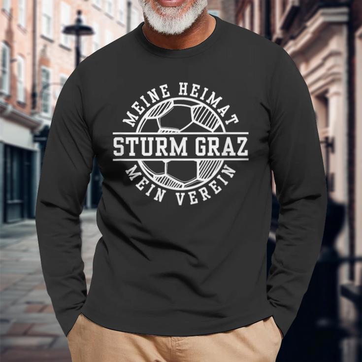 Graz Sturm Football Home Fan Styria Austria Stadium Langarmshirts Geschenke für alte Männer