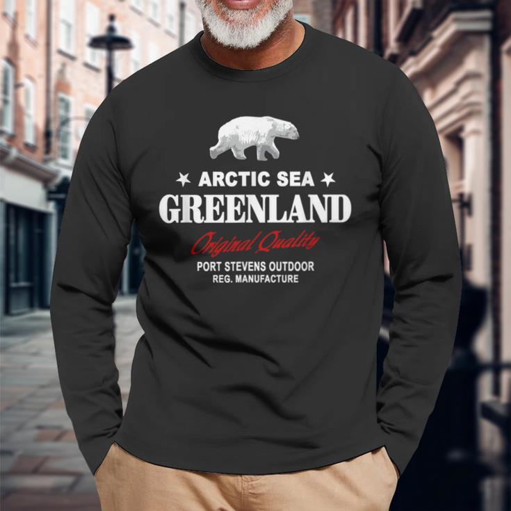 Greenland Polar Bear Langarmshirts Geschenke für alte Männer