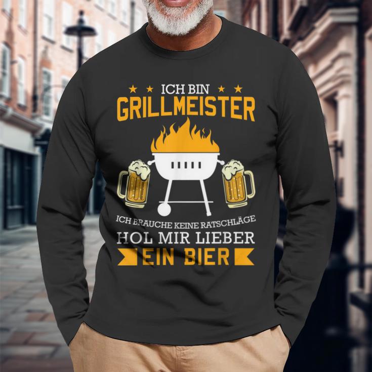 Grillmeister Hol Mir Ein Bier Grillmeister Hol Langarmshirts Geschenke für alte Männer