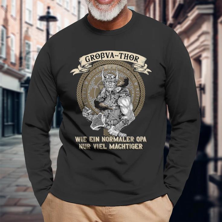 Großa-Thor Wie Normal Opa Nuriel Mighty Father's Day S Langarmshirts Geschenke für alte Männer