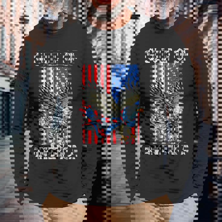 Gulf Coast Of The United States 2025 Us American Flag Long Sleeve T-Shirt Gifts for Old Men