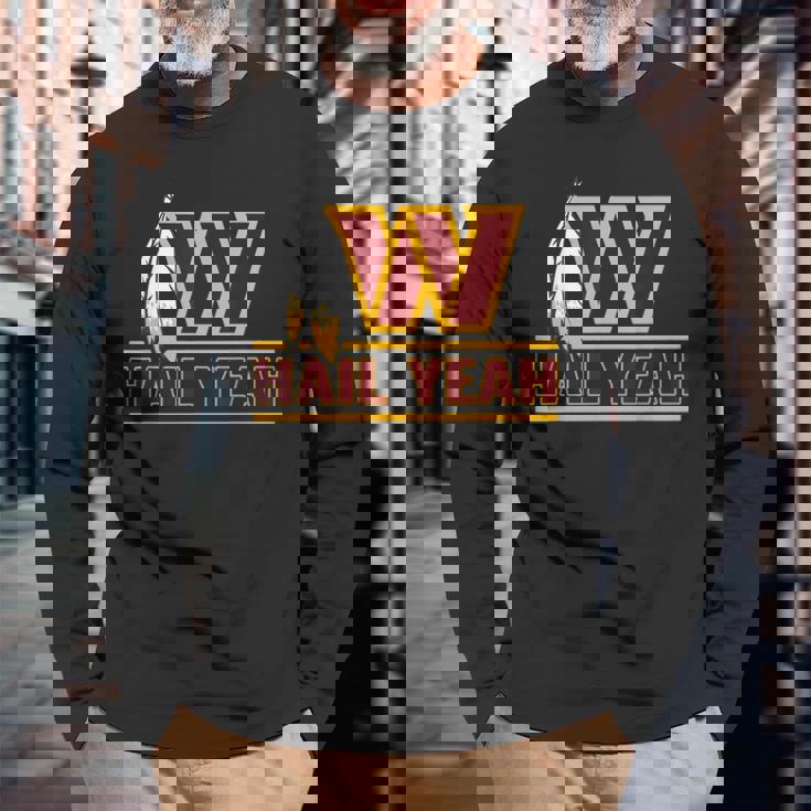 Hail Yeah Bold Feather Lover Long Sleeve T-Shirt Gifts for Old Men