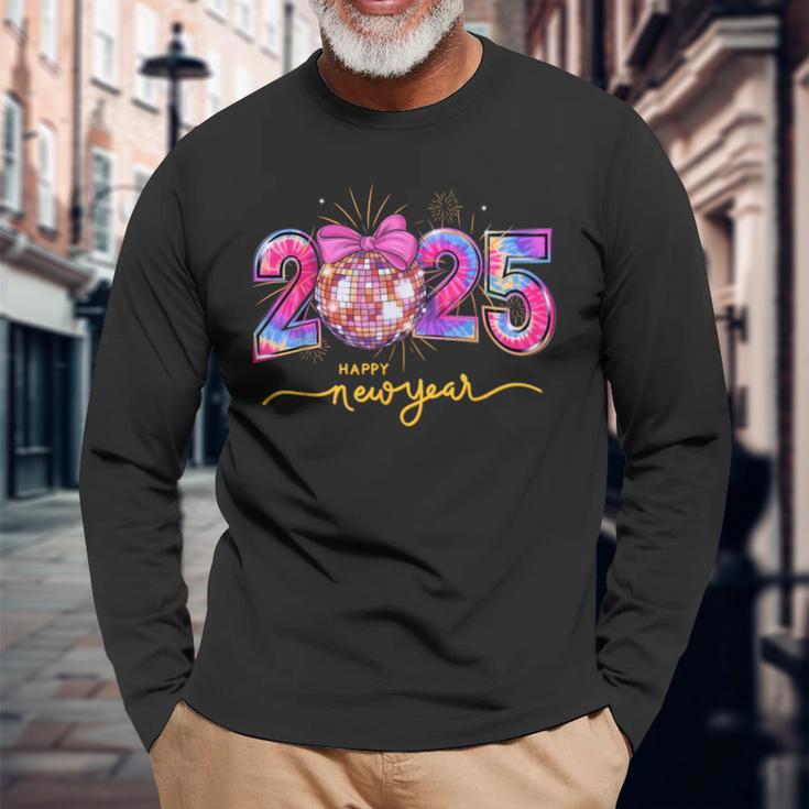 Happy New Year 2025 Pink Coquette Party Family Matching 2025 Langarmshirts Geschenke für alte Männer