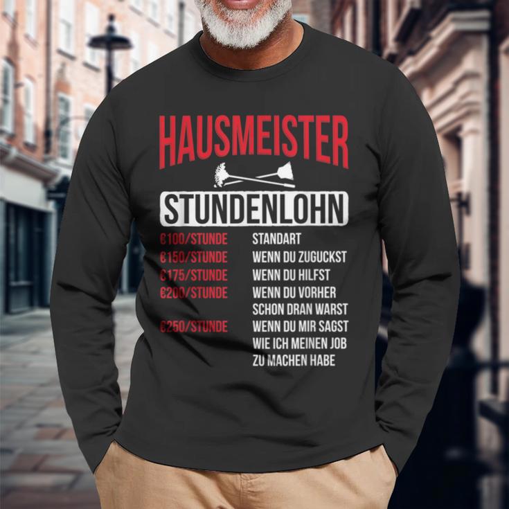 Hausmeister Hourly Wage Haustechnik Janitory Langarmshirts Geschenke für alte Männer