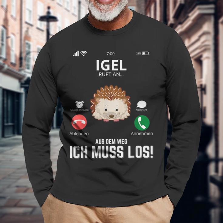 Hedgehog Freak Langarmshirts Geschenke für alte Männer