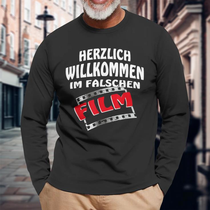 Herzlich Willkommen Im False Film S Langarmshirts Geschenke für alte Männer