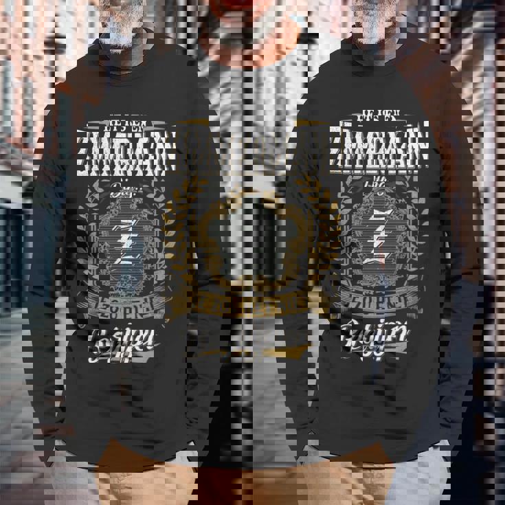 Het Is Een Zimmermann Ding Je Zou Het Niet Begrijpen Zimmermann Naam Langarmshirts Geschenke für alte Männer