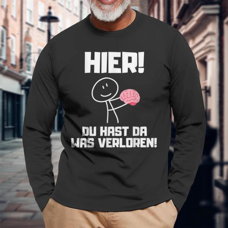 Hier Du Hast Da Waserloren Langarmshirts Geschenke für alte Männer