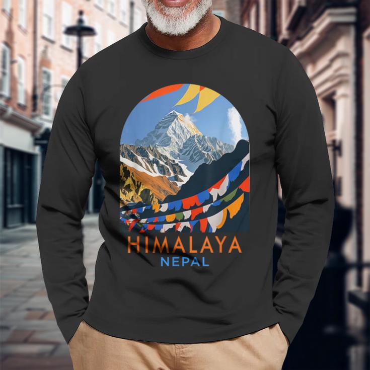 Himalaya Travel Mountain Exploration Lovertrip Himalaya Nepal Langarmshirts Geschenke für alte Männer