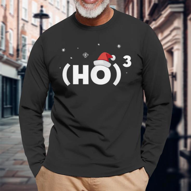 Ho Ho Ho Maths Formula Santa Christmas Langarmshirts Geschenke für alte Männer