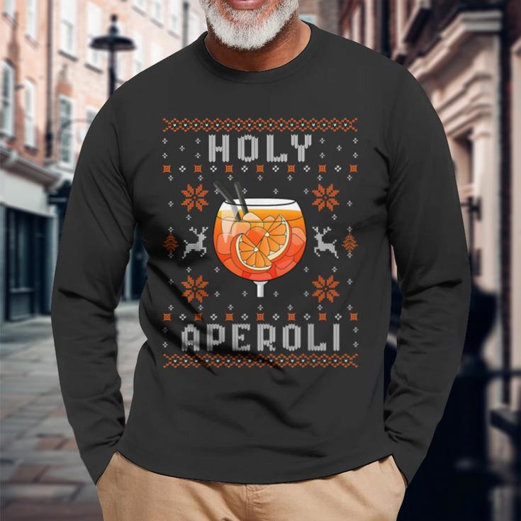 Holy Aperoli X Merry Spritzmas Spritz & Christmas Langarmshirts Geschenke für alte Männer