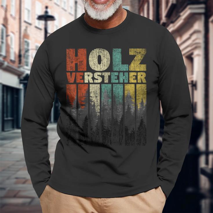 Holzverversteher Brennholz Holz Machen Burnholz Holz Machen Langarmshirts Geschenke für alte Männer