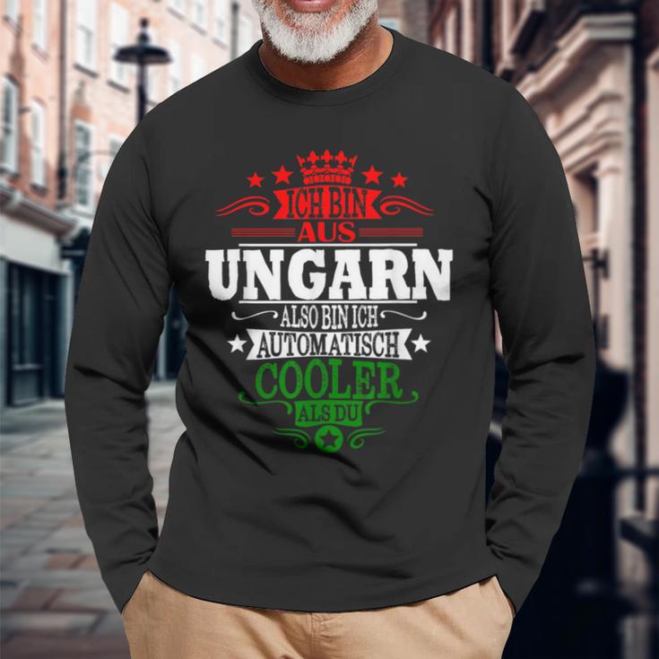 For Hungarian Hungary Langarmshirts Geschenke für alte Männer