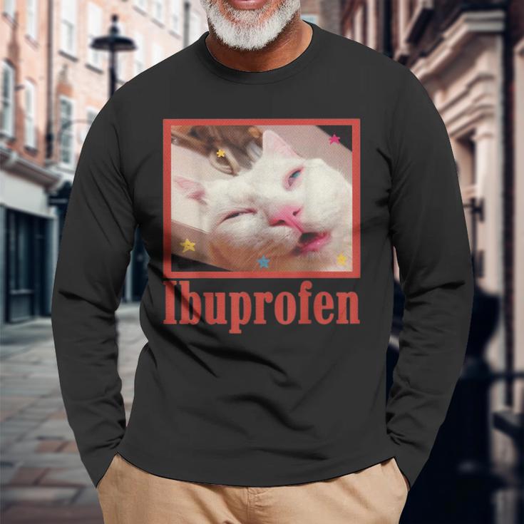 Ibuprofen Cat Meme Langarmshirts Geschenke für alte Männer