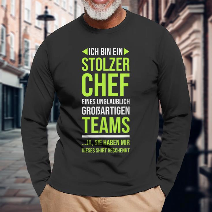 Ich Bin Stolzer Chef Boss Chef Langarmshirts Geschenke für alte Männer