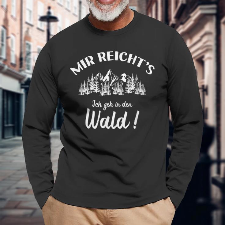 Ich Geh In Den Wald German Texture Forestry Langarmshirts Geschenke für alte Männer