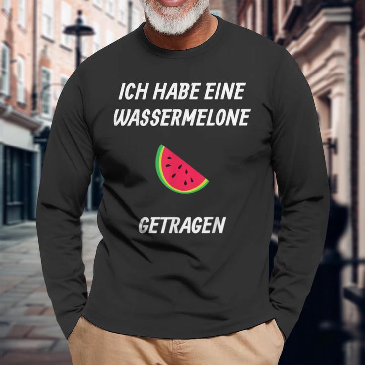 Ich Habe Eine Wassermelon Getrie Ich Habe Eine Langarmshirts Geschenke für alte Männer