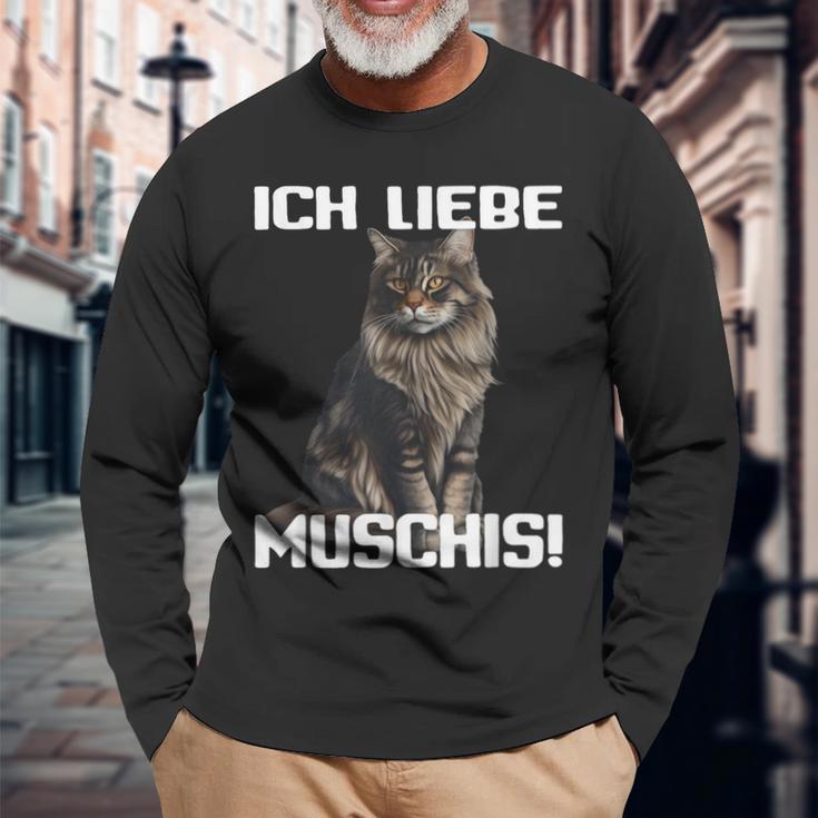 Ich Liebe Muschis I Love Langarmshirts Geschenke für alte Männer