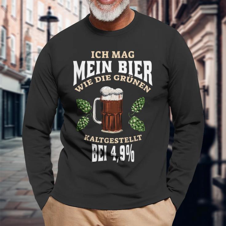 Ich Mag Mein Bier Kaltgestellt Langarmshirts Geschenke für alte Männer