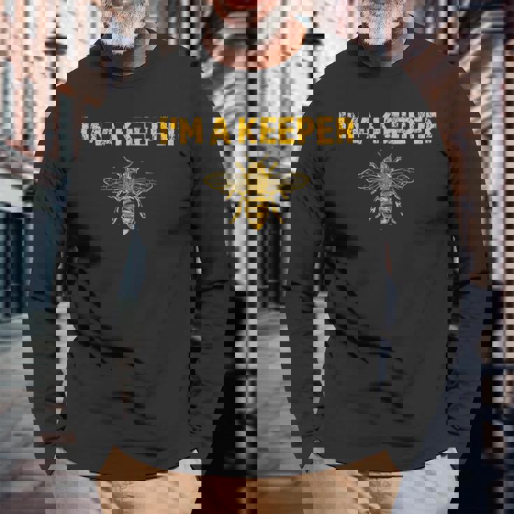 I'm A Bee Keeper Honey Bee Apiarist Beekeeping Long Sleeve T-Shirt Gifts for Old Men