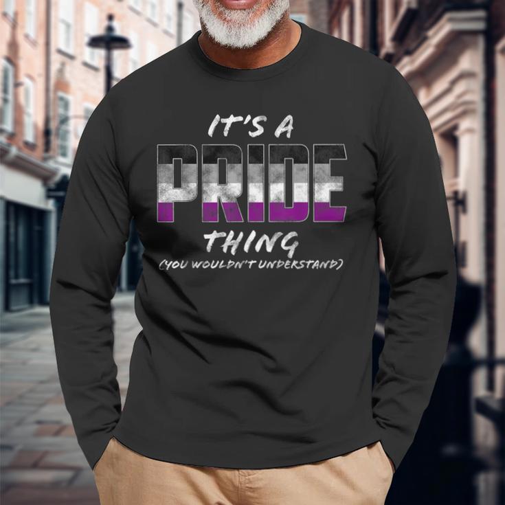 It's A Pride Thing Asexual Pride Flag Langarmshirts Geschenke für alte Männer