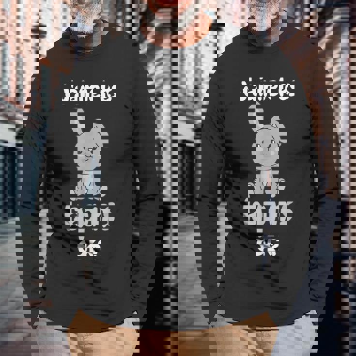 J’Aime Les Lapins Ok Lapin Mignon T-shirt à manches longues Cadeaux pour les vieillards