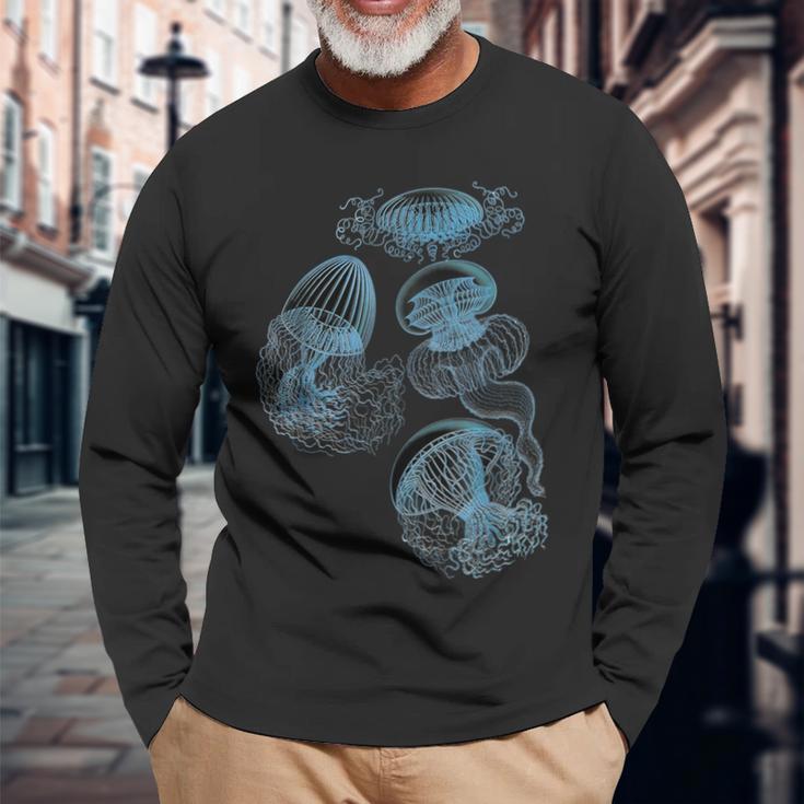 Jellyfish Ocean Lover Bioluminescent Sea Animals Langarmshirts Geschenke für alte Männer