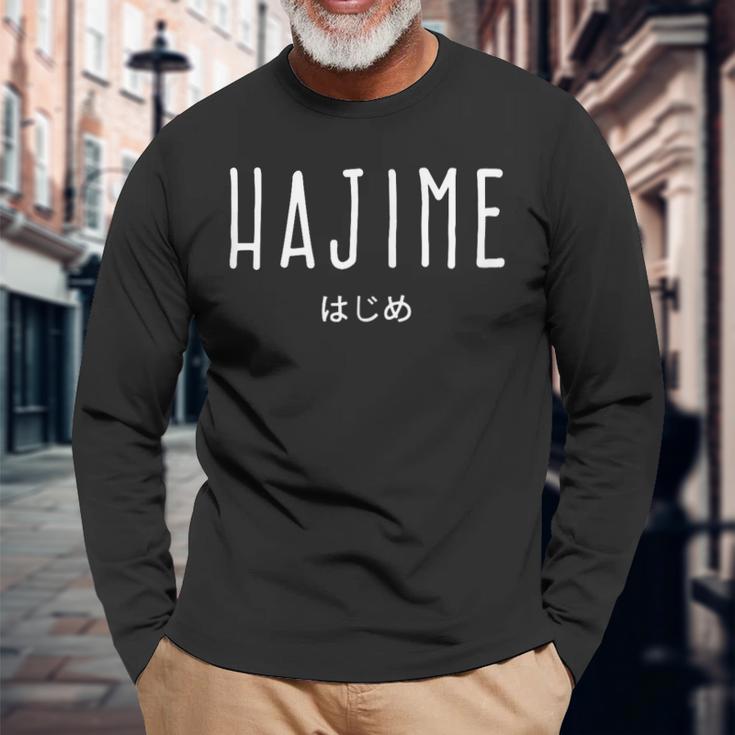 Judo Hajime Quote Idea Judoka Langarmshirts Geschenke für alte Männer