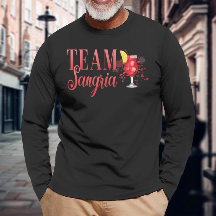 Junggesellinnenabschied Team Sangria Cocktail Für Barkeeper Langarmshirts Geschenke für alte Männer