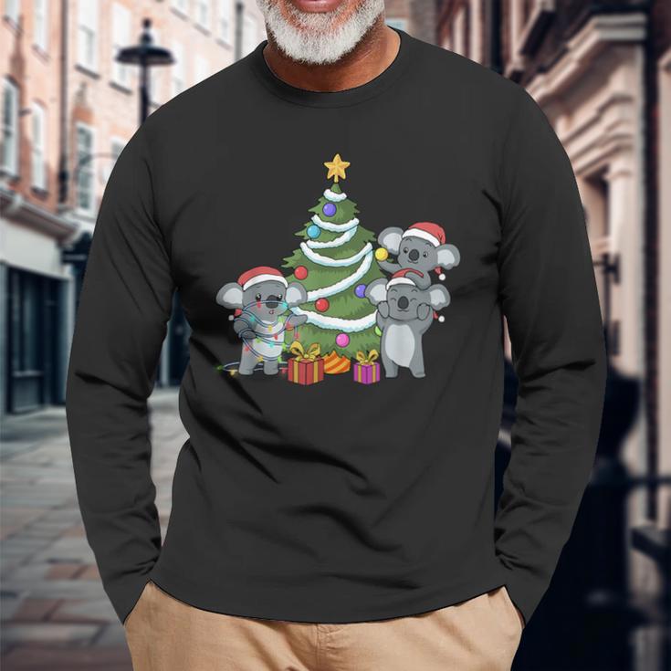 Koala Christmas Langarmshirts Geschenke für alte Männer