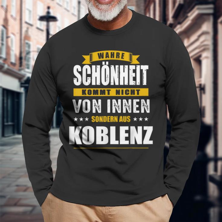 Koblenz Germany City Home German Langarmshirts Geschenke für alte Männer