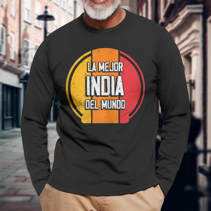 La Mejor India Del Mundo Divertido Nombre India Camiseta de manga larga Regalos para ancianos