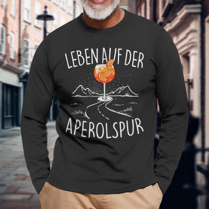 Leben Auf Der Aperolspur Official Spritz Club Aperollin' Langarmshirts Geschenke für alte Männer