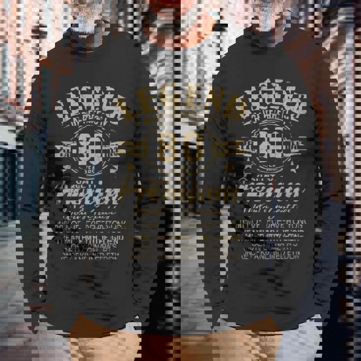 Legend Since 80 Years Vintage Legend 80Th Birthday Long Sleeve T-Shirt Gifts for Old Men