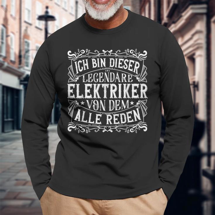 Legendary Electronician Work & Work Electrician Langarmshirts Geschenke für alte Männer