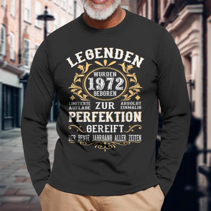 Legends 1972 Born intage 1972 Birthday Langarmshirts Geschenke für alte Männer