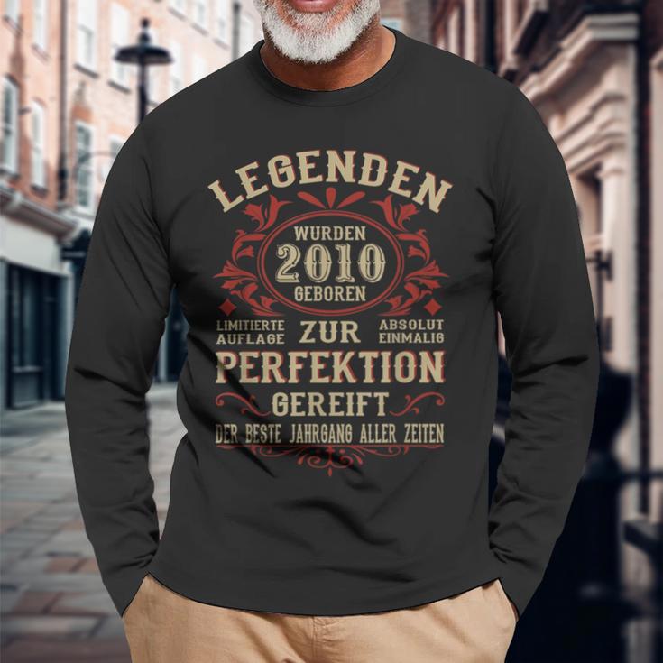 Legends 2010 Born intage 2010 Birthday Langarmshirts Geschenke für alte Männer