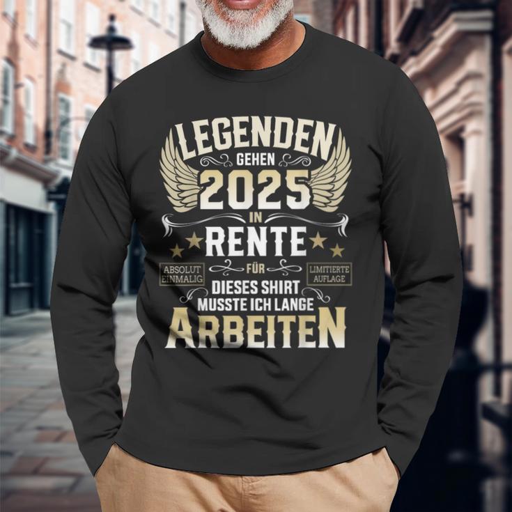 Legends Go Into Retirement 2025 Long Work For Retirees Langarmshirts Geschenke für alte Männer