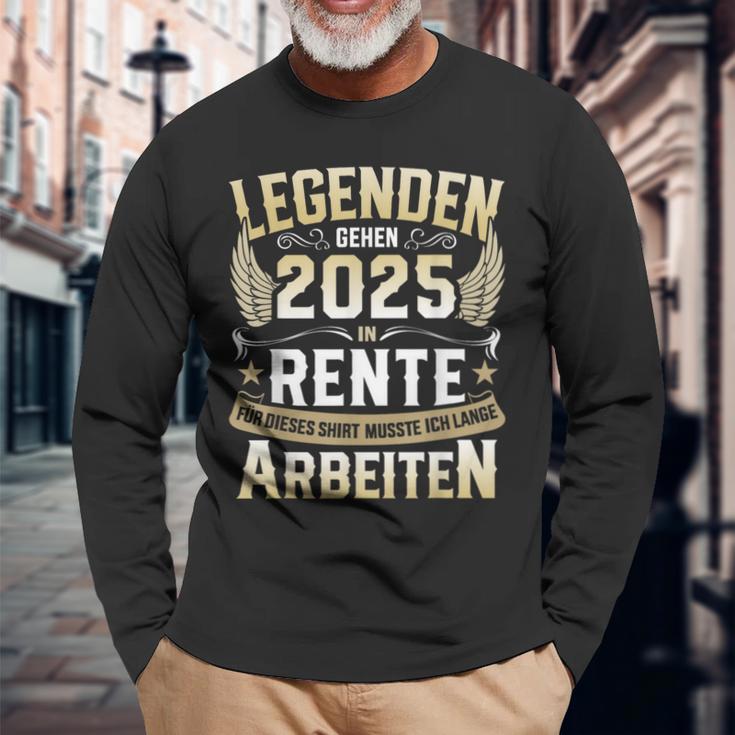 Legends Retirement 2025 Long Work For Pensioners In Retirement Langarmshirts Geschenke für alte Männer