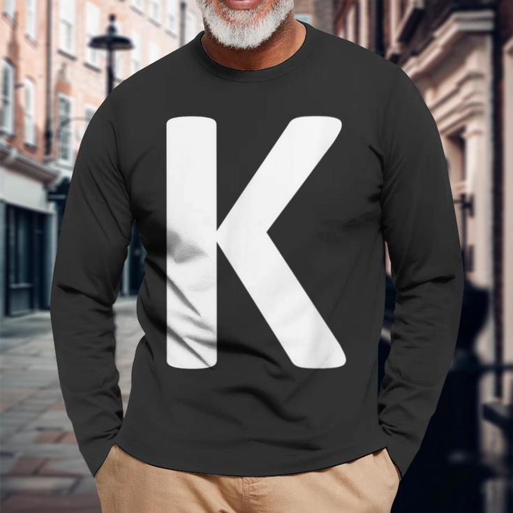 Letter K Langarmshirts Geschenke für alte Männer