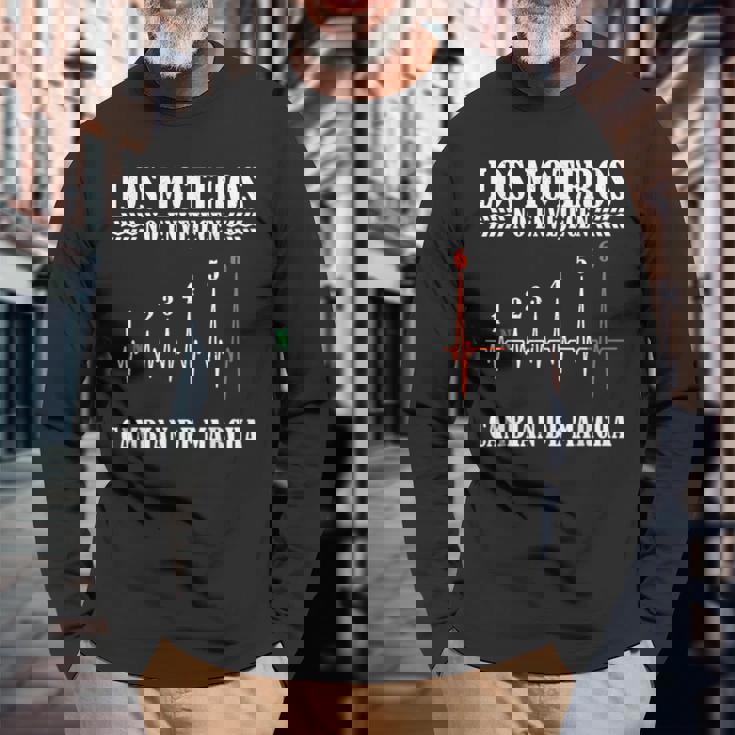 Los Moteros No Envejecen Motorista Motero Amante Moto Moteras Camiseta de manga larga Regalos para ancianos