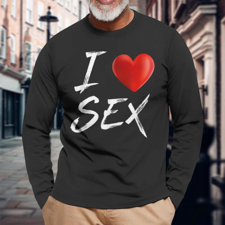 I Love Heart Sex Langarmshirts Geschenke für alte Männer