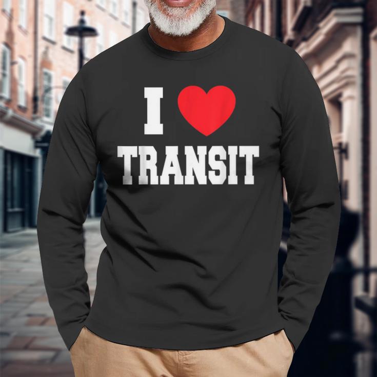 I Love Transit Langarmshirts Geschenke für alte Männer