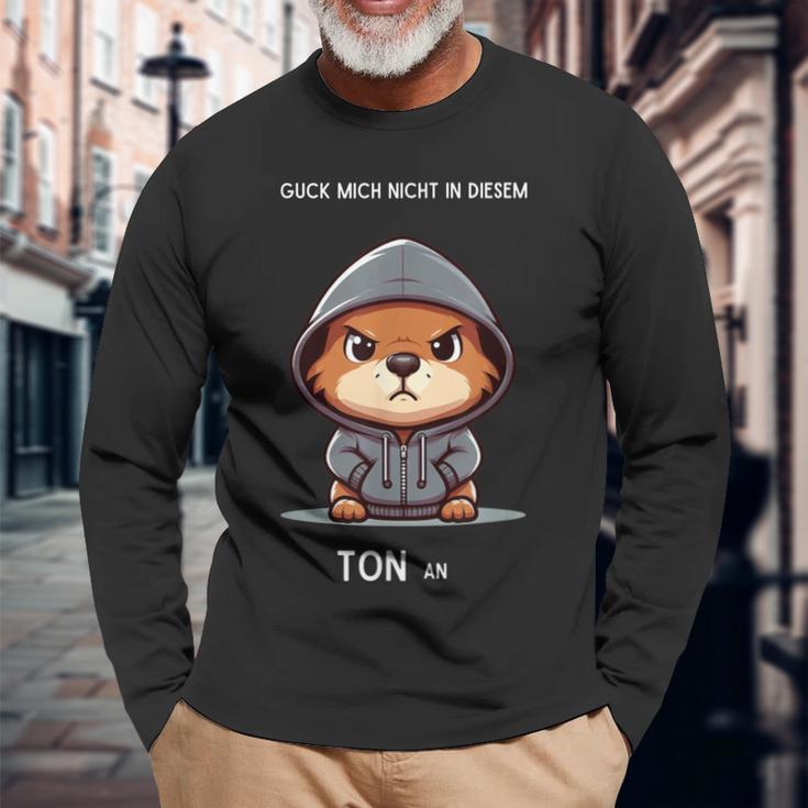 Lustiges Murmeltier Guck Mich Nicht In Diesem Ton An Langarmshirts Geschenke für alte Männer