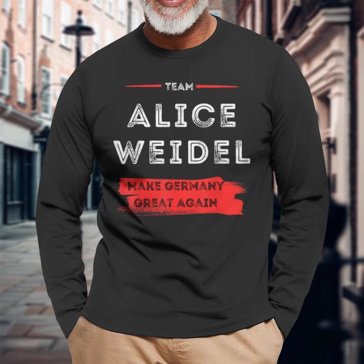 Mach Deutschland Wieder Großartig Team Alice Weidel Langarmshirts Geschenke für alte Männer